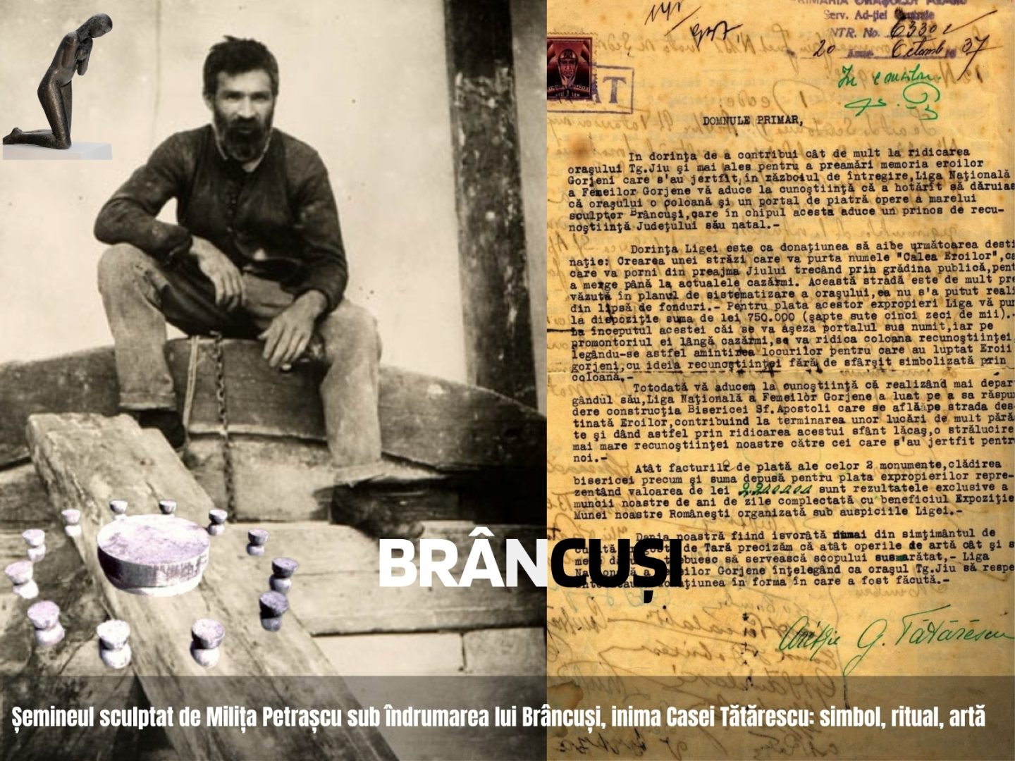 Șemineul sculptat de Milița Petrașcu sub îndrumarea lui Brâncuși, inima Casei Tătărescu: simbol, ritual, artă